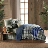 Sarev Kinross Flanel Prime Collection Çift Kişilik Nevresim Takımı Haki - 001-Renkli - 200 x 220 cm