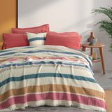 Sarev Lamerin Multicolor Çift Kişilik Pamuk Yatak Örtüsü 220*240 cm - Renkli - 220 x 240 cm