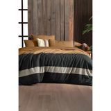 Sarev Loamy Taba %100 Pamuk Fancy Poplin Çift Kişilik Nevresim Takımı - 220 x 200 cm