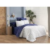 Sarev Marsilya More Style Fancy Poplin Nevresim Takımı Çift Kişilik V3 - Mavi - Beyaz - 200 x 220 cm