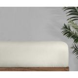 Sarev Monochrome Çift Kişilik %100 Pamuk Saten Fitted Çarşaf -Ekru - Krem - 260x280