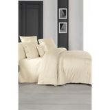 Sarev Monochrome Cream Pamuk Saten King Size Nevresim Takımı - 240 x 220 cm - Krem