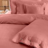 Sarev Monochrome Garnet %100 Pamuk Saten ''300 Tc" Nevresim Takımı Battal Boy-Koyu Pembe - 240 x 220 cm
