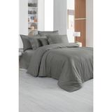 Sarev Monochrome Gray Pamuk Saten Çift Kişilik Nevresim Takımı - 200 x 220 cm - Gri