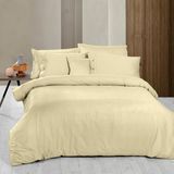 Sarev Monochrome Lemon Cream %100 Pamuk Saten ''300 Tc" Nevresim Takımı Çk V5 - 200 x 220 cm