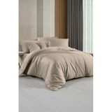 Sarev Monochrome Natural Beige%100 Pamuk Saten Tek Kişilik Nevresim Takımı