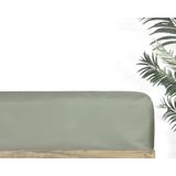 Sarev Monochrome Tek Kişilik%100 Pamuk Saten Fitted Çarşaf -Smoke Green