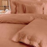 Sarev Monochrome Terracotta Pamuk Saten 300TC 200x220 cm Nevresim Takımı