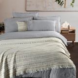 Sarev Mood Comfort Mare Çift Kişilik Yatak Örtüsü +Nevresim Takımı Gri - Renkli - 200 x 220 cm