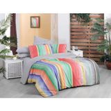 Sarev Moretti Fancy Poplin Nevresim Takımı Tek Kişilik V1-Multicolor SAR2023Y145 - Renkli - 160 x 220 cm