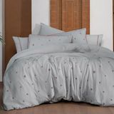 Sarev Plana %100 Pamuk Mood Comfort Gri Çift Kişilik 200x220 cm Nevresim Takımı