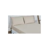 Sarev Ranforce Fitted Çarşaf Seti Bej Çift Kişilik 160x200 V52