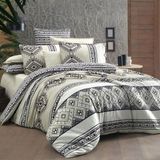 Sarev Runa Fancy Poplin Nevresim Takımı Çift Kişilik Bej - 200 x 220 cm