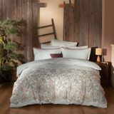 Sarev Scarlet Çift Kişilik %100 Pamuk Flanel (Pazen) Nevresim Takımı Bej - 200 x 220 cm