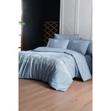 Sarev Sedona Mavi Pamuk Fancy Poplin Çift Kişilik Nevresim Takımı - 200 x 220 cm