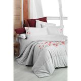 Sarev Serra Gri King Size %100 Pamuk Fancy Poplin Nevresim Takımı - 240 x 220 cm