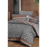 Sarev Sheri Gri Tek Kişilik Pamuk Flanel (Pazen) Nevresim Takımı - 160 x 220 cm