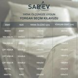 Sarev Silikon Tek Kişilik Pamuk Ranforce Yorgan 155*215 cm - Beyaz - 155 x 215 cm