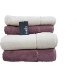 Sarev Soho Hamam Seti Mürdüm-Krem - 80 x 150 cm - Krem - Mürdüm
