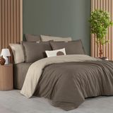 Sarev Solo Tone Tek Kişilik %100 Pamuk Nevresim Takımı Mocha - 001-Renkli - 180 x 220 cm