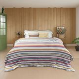 Sarev Sunlit %100 Pamuk Multicolor Tek Kişilik Yatak Örtüsü - 001-Renkli - 180 x 220 cm
