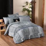 Sarev Vio Tek Kişilik %100 Pamuk Flanel (Pazen) Nevresim Takımı Gri - 160 x 220 cm