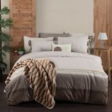 Sarev Zeta Flanel Pazen %100 Pamuk Kışlık Çift Kişilik Nevresim Takımı - Bej - 200 x 220 cm