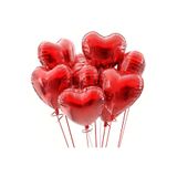 Sarez Parti Kalp Folyo Balon - 45cm Kırmızı Kalp Helyum Balon - Uçan Balon Evlilik Teklifi