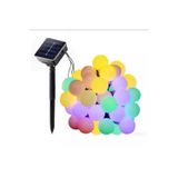 SARFEX Güneş Enerjili 5 Metre 20 Led Rgb Işık Bahçe Teras Parti Balkon Süsü Aydınlatma Lambası Solar