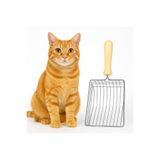 SARFEX Paslanmaz Çelik Kedi Kumu Küreği Hijyenik ve Pratik Tuvalet Temizliği için Güçlü Kedi Kumu Temizleme Küreği