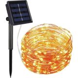 Sarfex Solar Güneş Enerji Gün Işığı Bahçe 8 Modlu 20 Metre Peri 200 LED Aydınlatma Beyaz Güneş Enerji