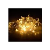 SARFEX STORE Yılbaşı Led Lamba 5 Metre 50 Led Fişli Günışığı Şeffaf Kablo 8 Fonksiyonlu Işık Sarı