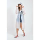Sarfex Yağmurluk Unisex Su Geçirmez Eva Kumaş Kalın Dayanıklı - Standart - Beyaz