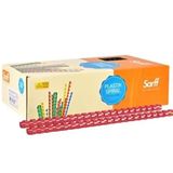 Sarff 10 mm 100 Adet Kırmızı Delux Plastik Spiral