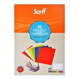 Sarff 100 Adet A4 PVC Opak Turuncu Cilt Kapağı Renkli Kapaklar İçin Uygun