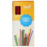 Sarff 8 mm 100 Adet Kırmızı Delux Plastik Spiral