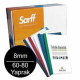 Sarff 8 mm Isısal 60-80 Yaprak Kapasiteli 100'lü Cilt Kapağı