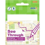 Sarff Hopax Stickn 21712 Yapışkanlı Not Kağıdı Yarı Saydam 50 Yaprak 76X76 Mm Beyaz