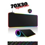 Sarftech 70X30 Rgb Mouse Pad Led Işıklı Speed Yüzey Su Geçirmez Gamepad Baskısız Siyah Renk Gaming Mousepad