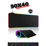 Sarftech 90x40 Rgb Mouse Pad Led Işıklı Speed Yüzey Su Geçirmez Gamepad Baskısız Siyah Renk Gaming Mousepad