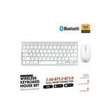 Sarftech Beyaz Kablosuz Zarif Sessiz Tasarım Dual Mode 2.4G+Bt5.2 Klavye Mouse Set İos Android Windows Uyumlu