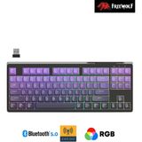 Sarftech Freewolf M87 Pbt Tuş Mebran Triple Bağlantı Modu Reinbow Aydınlatmalı Gaming Oyuncu Klavyesi - Mor