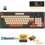 Sarftech Freewolf M96 2.4g+Bt5.0 Çift Bağlantılı Tft LED Ekranlı Reinbow Gaming Oyuncu Klavye - Turuncu