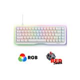 Sarftech K68SE %65 Sade Tasarım USB Beyaz Mekanik Red Switch Gaming Oyuncu Klavyesi Aparat Hediyeli