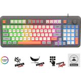 Sarftech K82 Numerik Tuş Süper Hafif Süper Sessiz Gaming & Office Göstergeli Ses ve Rgb Kontrol Oyuncu Klavye - Shimmer