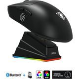 Sarftech Kablosuz Rgb Ultra Hafif 51GR Şarj Istasyonlu 6.400 Dpı Gaming Oyuncu Mouse Bluetooth + 2.4g + Kablolu Oyuncu Mouse - Siyah