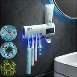 Sarftech Otomatik Diş Macunu Sıkacağı ve Sterilizatör 4 Adet Diş Fırçası Tutuculu