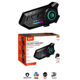 Sarftech RGB 18 Saat Pil Ömrü Su Geçirmez IPX8 Bluetooth V5.3 İnterkom Motosiklet Kask Kulaklık X3