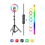 Sarftech Ring Fill Light Led Işıklı Tripod 10 Inç Halka Youtuber Tiktok Makyaj Işığı Ayaklı Tripot