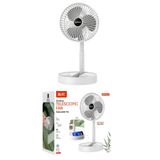 Sarftech Şarjlı Beyaz Katlanılabilir Mini Fan Masa Üstü Vantilatörü Usb Soğutucu Sessiz El Fanı